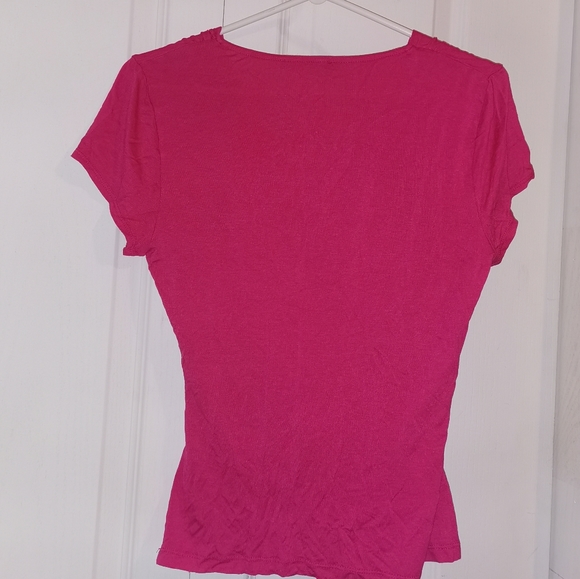 Sans Francisco - Dark pink surplice comfy Top M - Picture 2 of 5